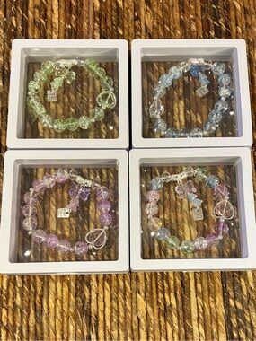 Set of 4 Good Luck Charm Bracelets - NEW in Gift Boxes